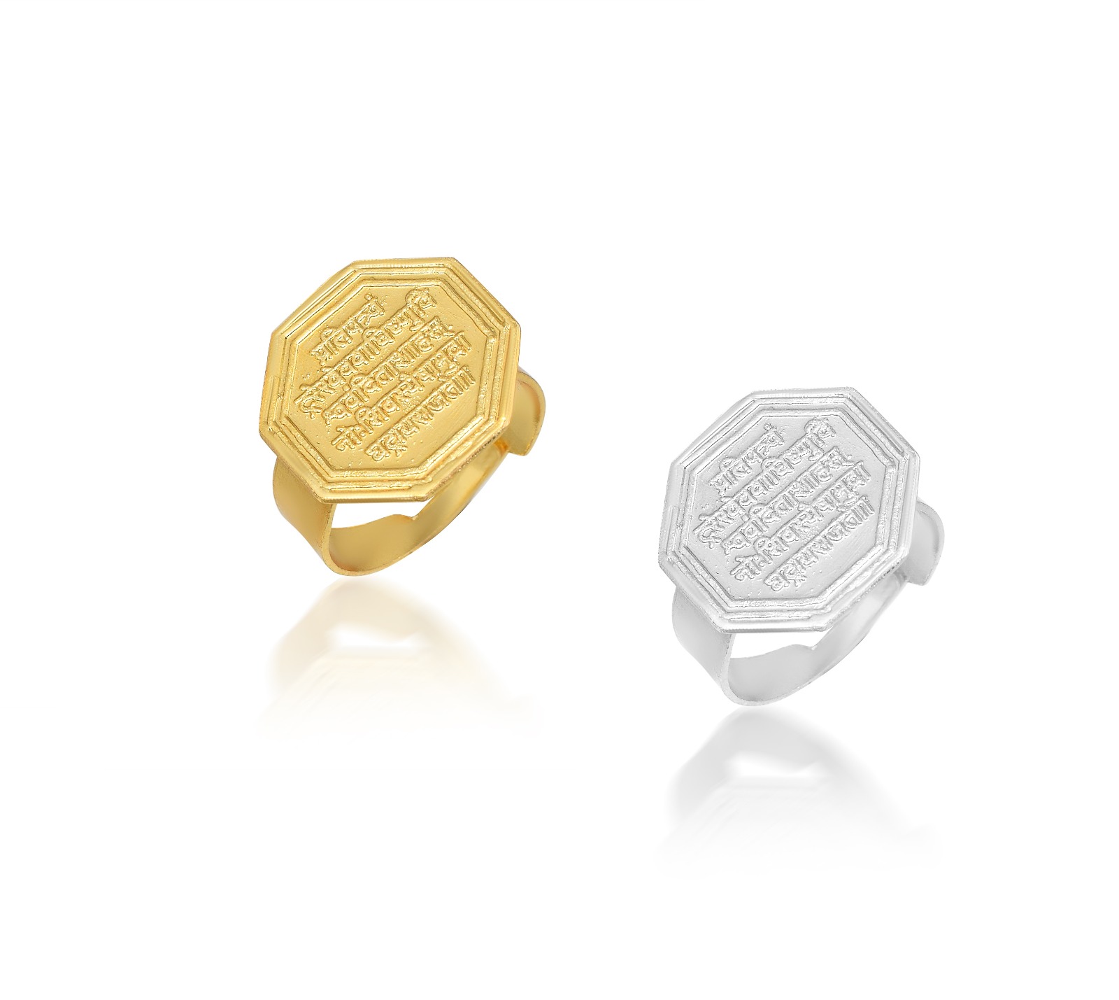 Picture of Rajmudra Pride and Honour Combo Pack - Beautiful Silver and Golden Rings